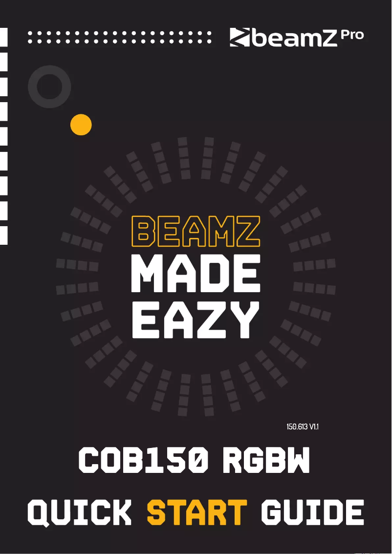 Página 1 del manual Guía de inicio rápido BeamZ COB150RGBW
