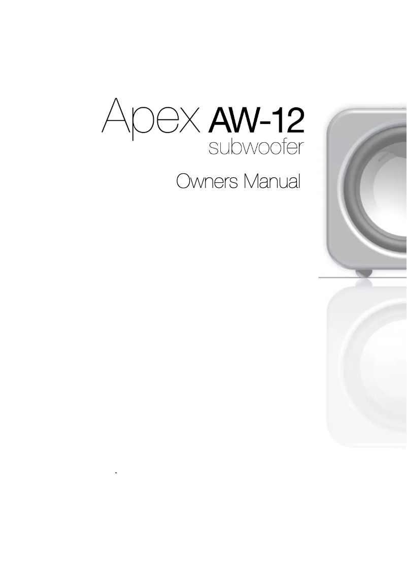 Página 1 del manual Manual de usuario Monitor Audio Apex AW-12