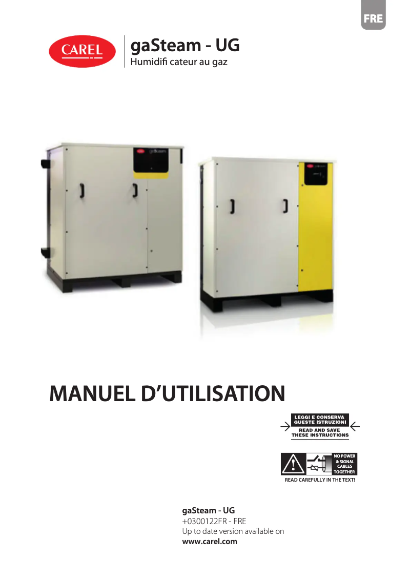 Imagen de la primera página del manual del dispositivo gaSteam