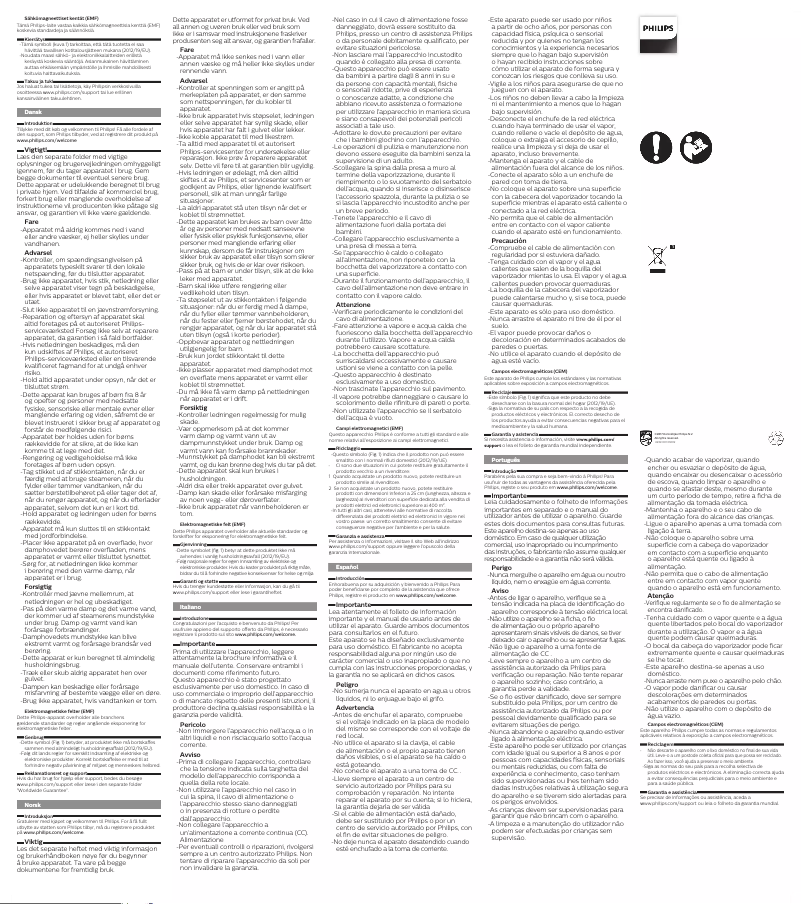 Página 1 del manual Manual de usuario Philips Steam&Go GC350