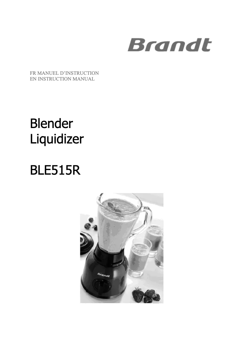Página 1 del manual Manual de usuario Brandt BLE515R
