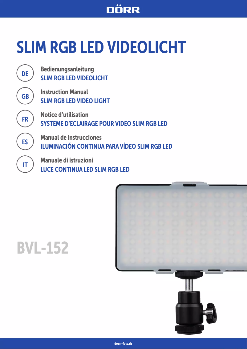Página nº 1 - Manual de usuario Dörr BVL-152