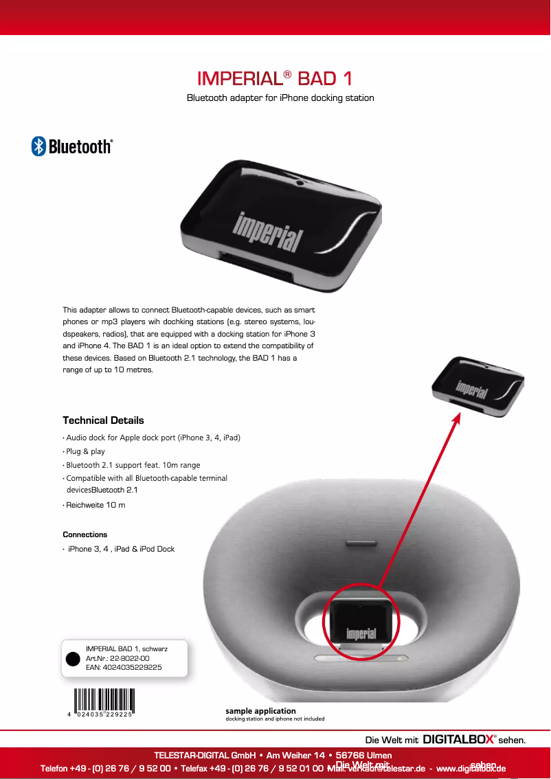 Imagen de la primera página del manual del dispositivo BAD 1