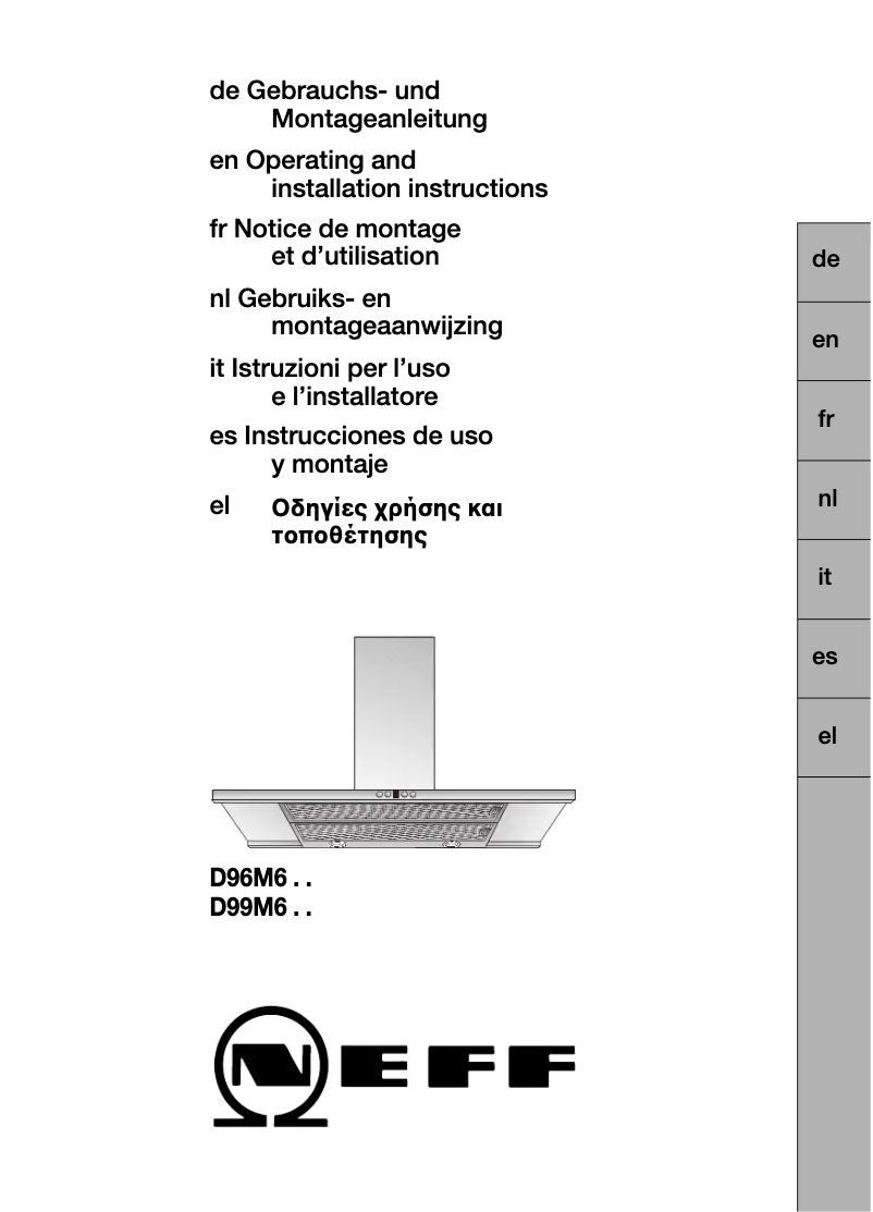 Imagen de la primera página del manual del dispositivo D99M6N0