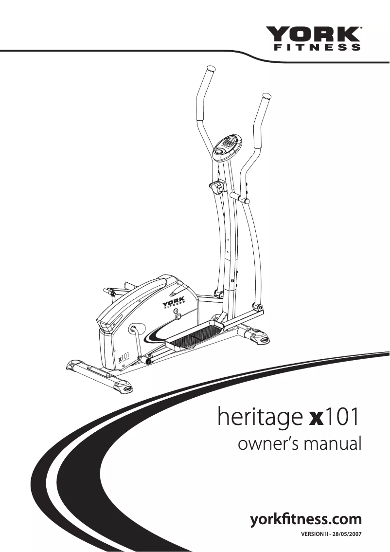 Página nº 1 - Manual de usuario York Fitness Heritage X101