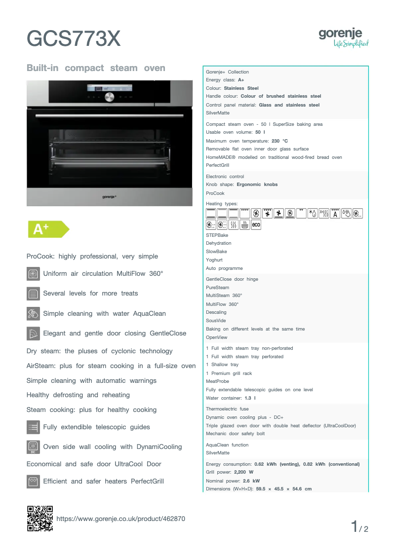 Imagen de la primera página del manual del dispositivo GCS773X