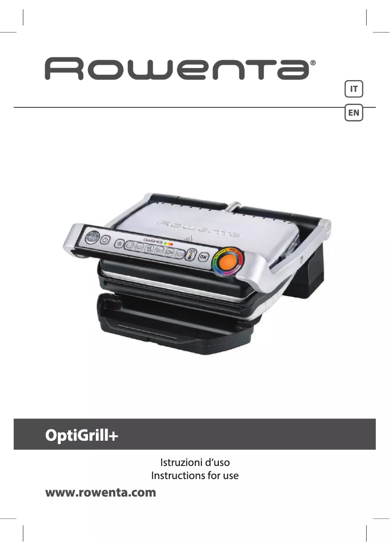 Imagen de la primera página del manual del dispositivo OptiGrill+ GR712D21