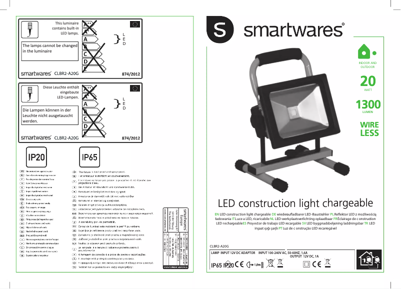 Página 1 del manual Manual de usuario Smartwares CLBR2-A20G