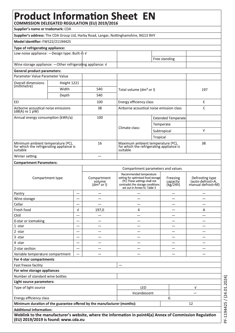 Imagen de la primera página del manual del dispositivo FW522