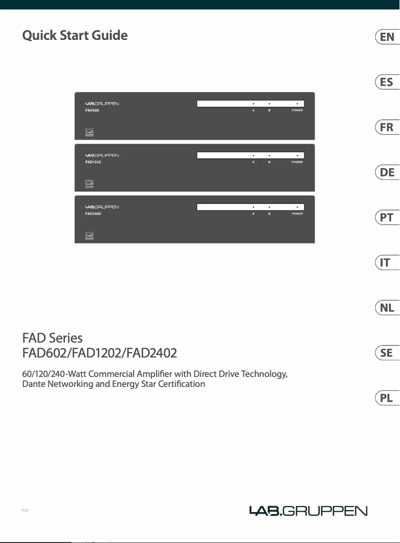 Imagen de la primera página del manual del dispositivo FAD1202