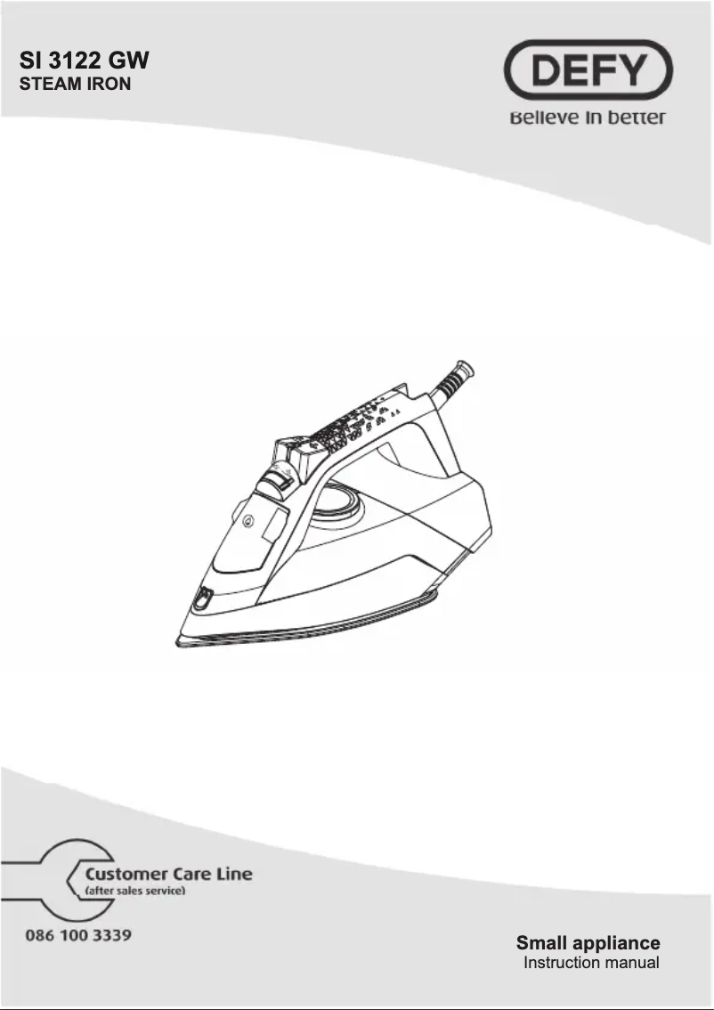 Página 1 del manual Manual de usuario Defy SI3122GW