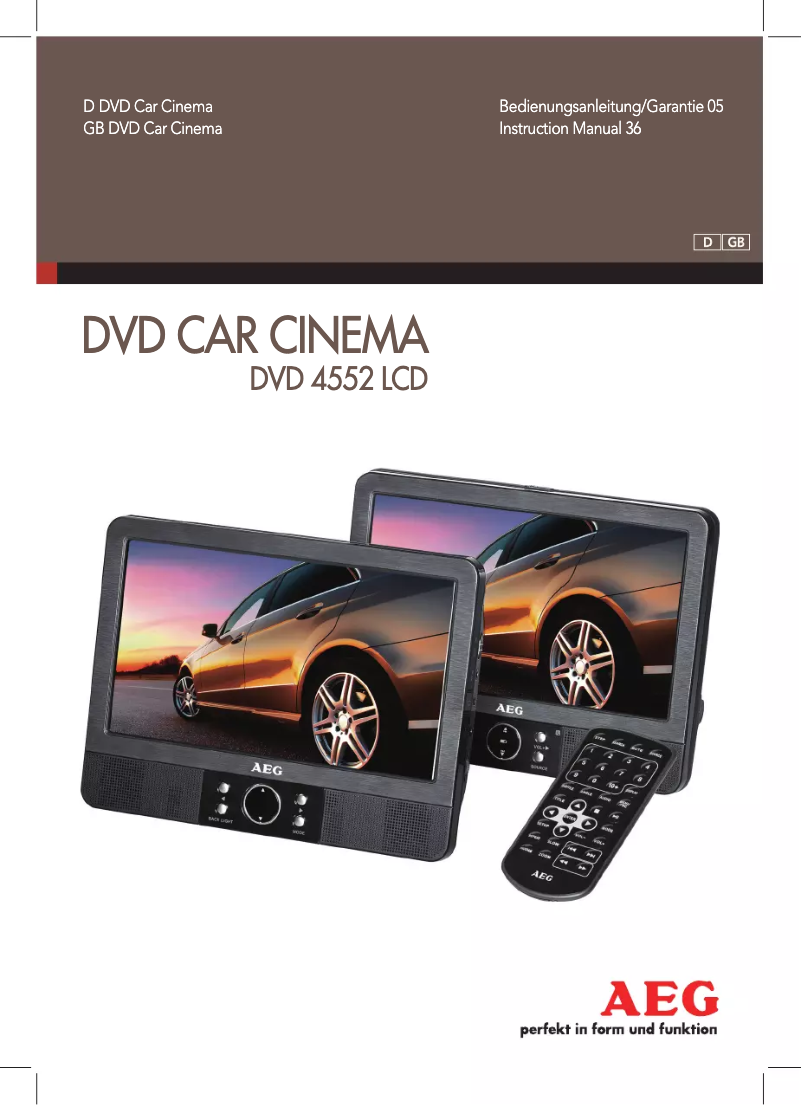 Página 1 del manual Manual de usuario AEG DVD 4552 LCD