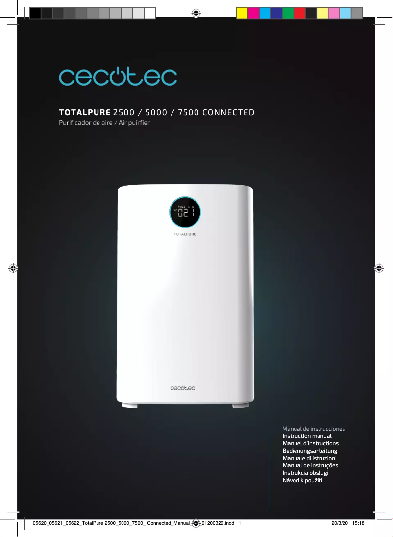 Imagen de la primera página del manual del dispositivo TotalPure 7500