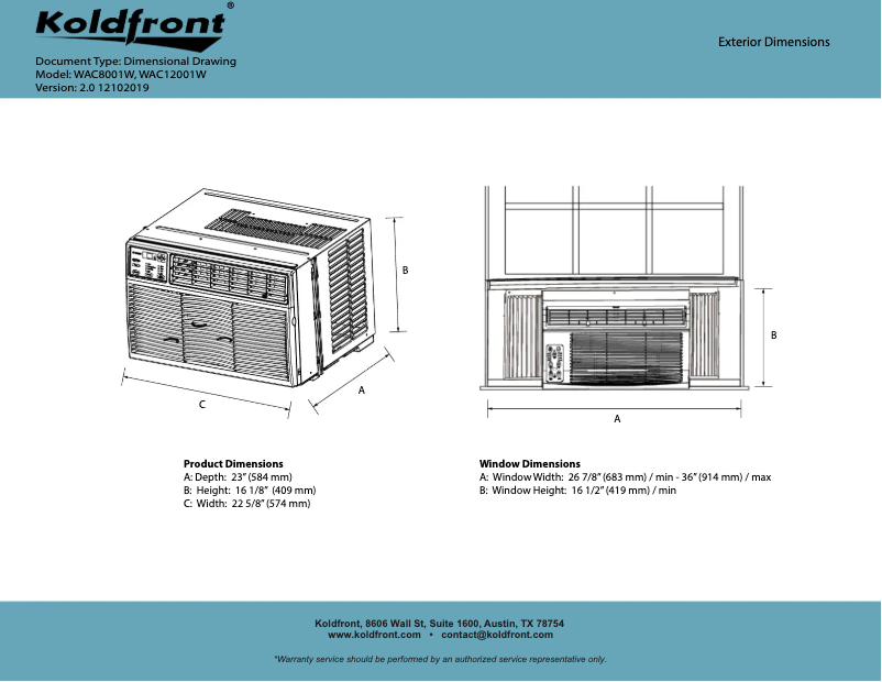 Imagen de la primera página del manual del dispositivo WAC12001W