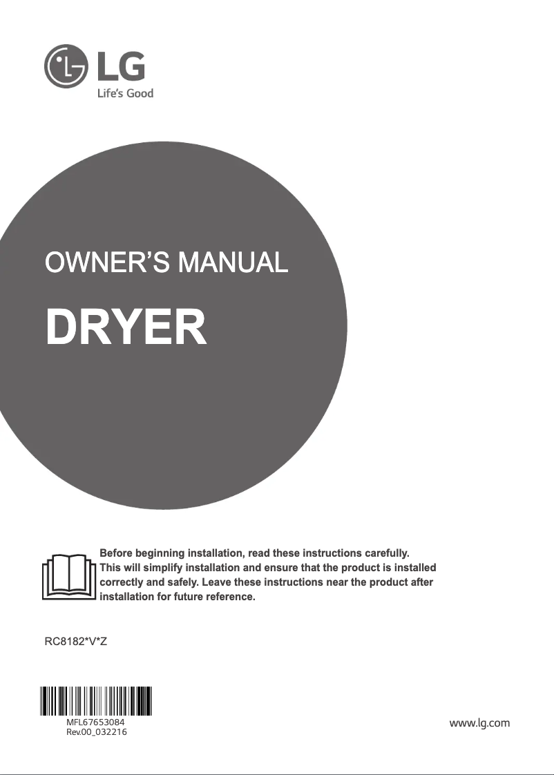 Imagen de la primera página del manual del dispositivo RC8182AV2Z