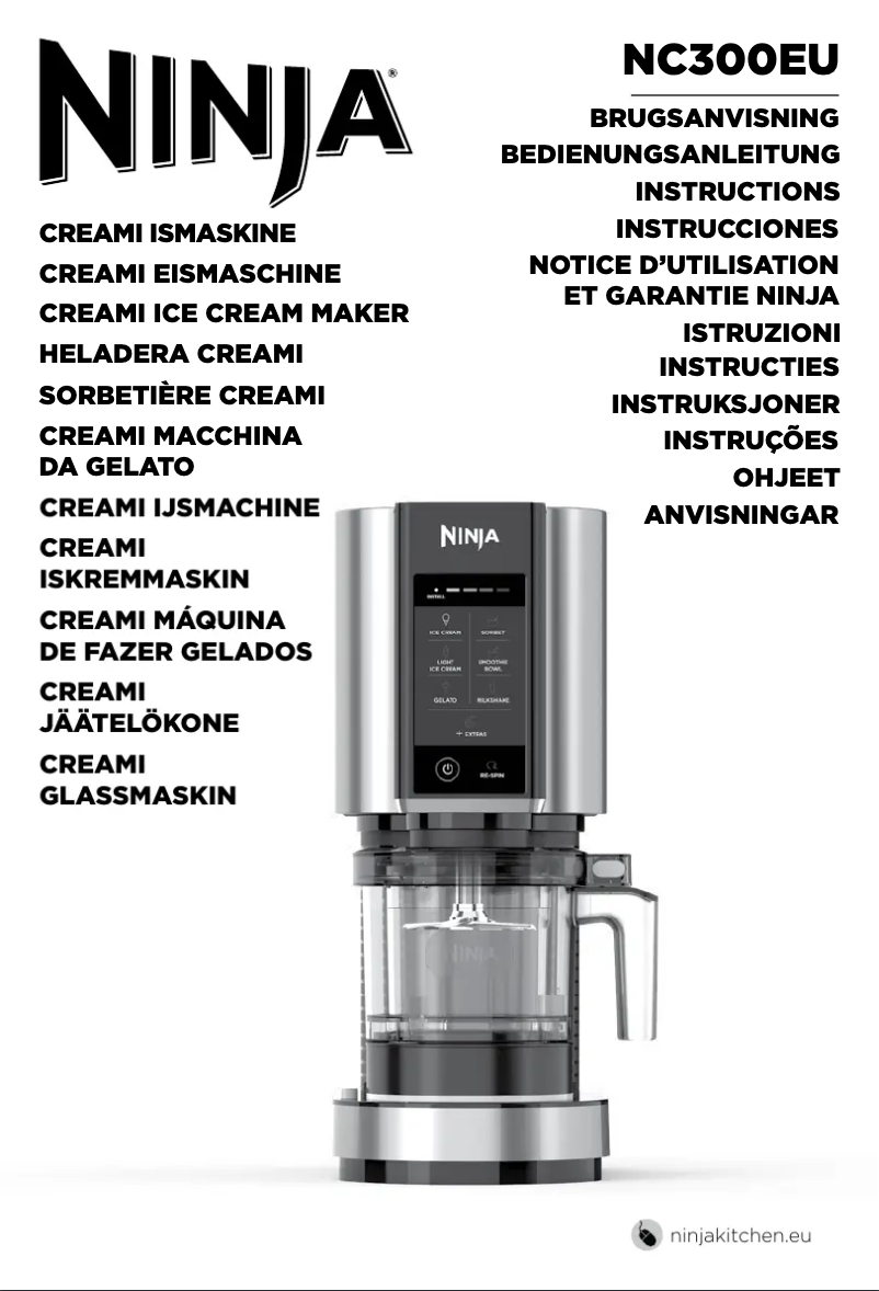 Imagen de la primera página del manual del dispositivo Creami NC300EU