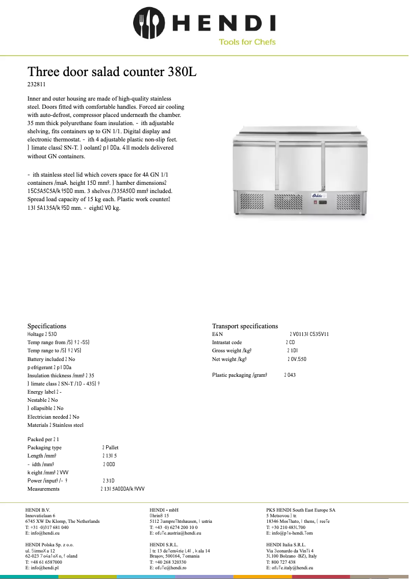 Página 1 del manual Ficha técnica Arktic 232811