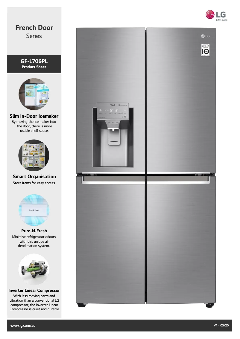 Imagen de la primera página del manual del dispositivo GF-L706PL