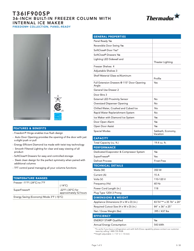 Imagen de la primera página del manual del dispositivo T36IF900SP