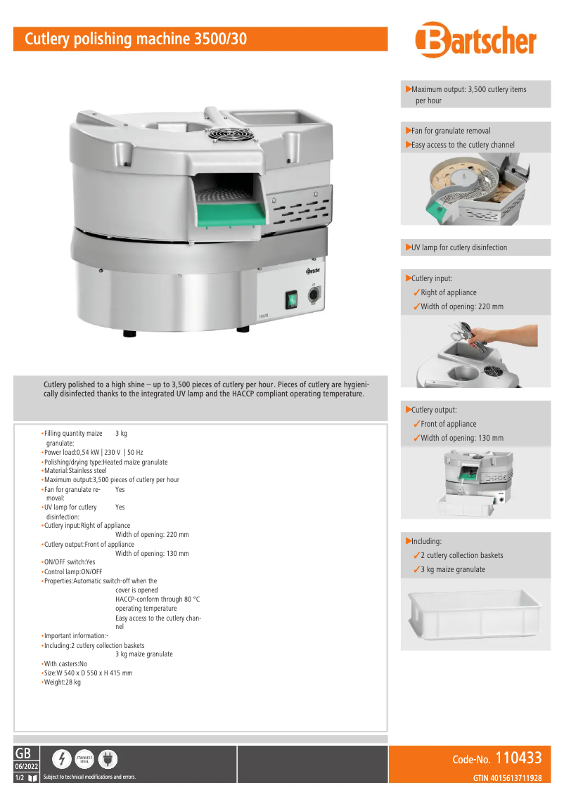Imagen de la primera página del manual del dispositivo 110433