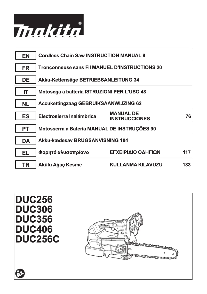 Página 1 del manual Manual de usuario Makita DUC356