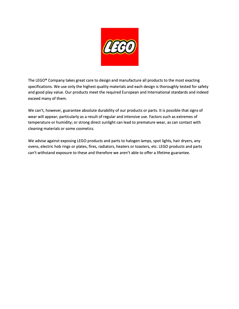 Página 1 del manual Ficha técnica Lego Ninjago 9444