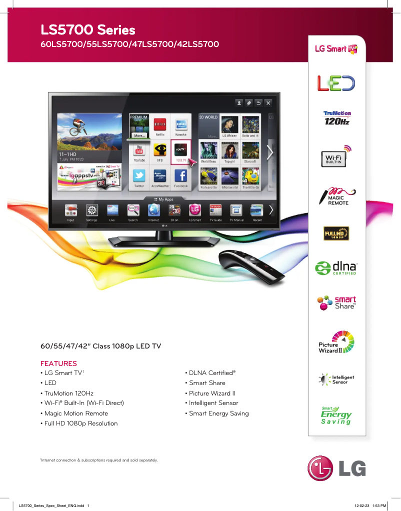 Imagen de la primera página del manual del dispositivo 42LS5700