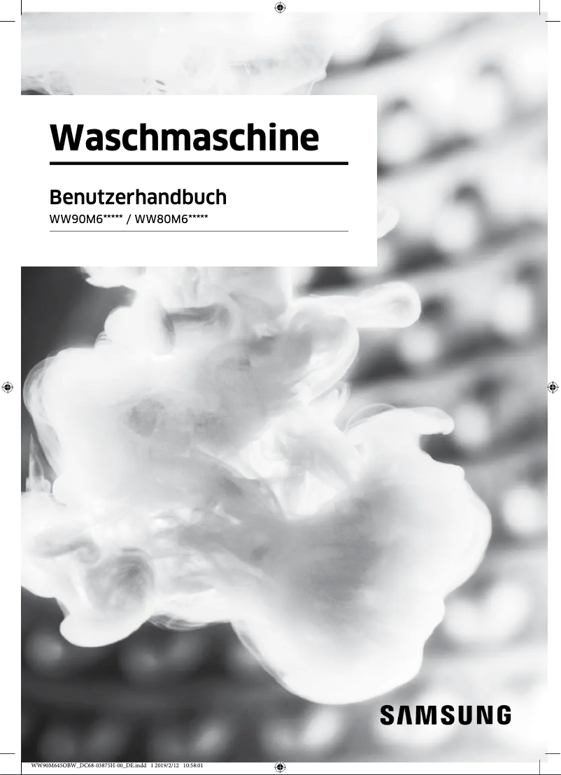 Imagen de la primera página del manual del dispositivo WW90M645OBW