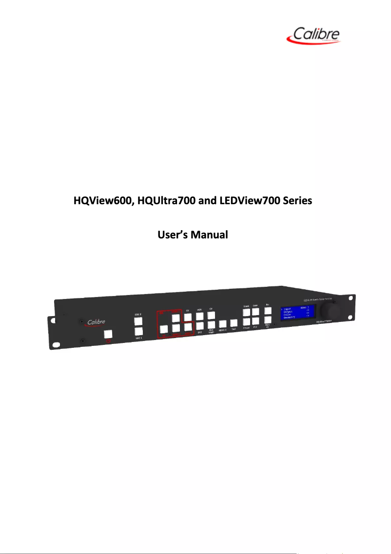 Imagen de la primera página del manual del dispositivo LEDView725SV