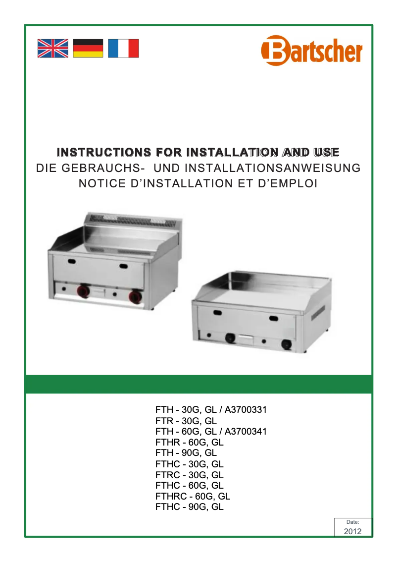 Imagen de la primera página del manual del dispositivo GDP 320G-G