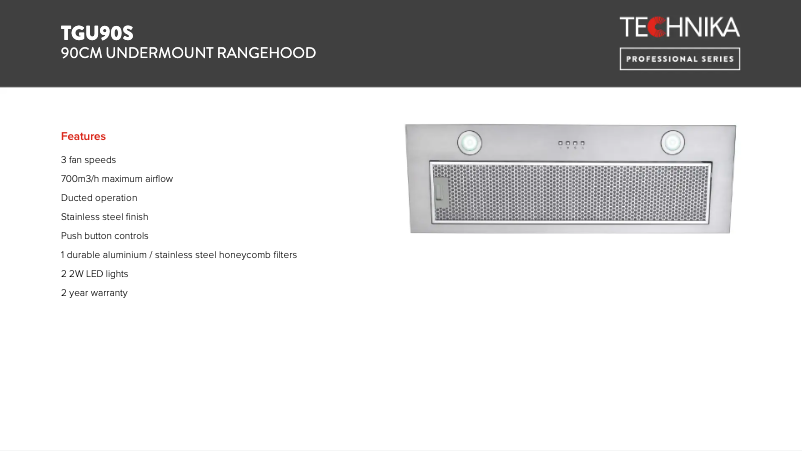 Imagen de la primera página del manual del dispositivo TGU90S