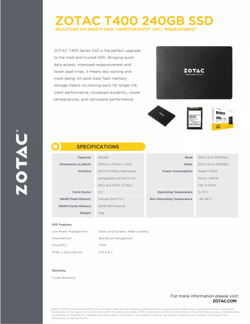 Página 1 del manual Manual de usuario Zotac Zone Touch T400