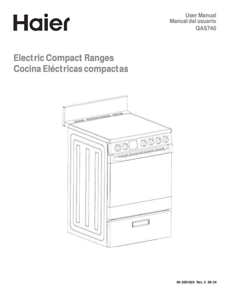 Imagen de la primera página del manual del dispositivo QAS740RMSS