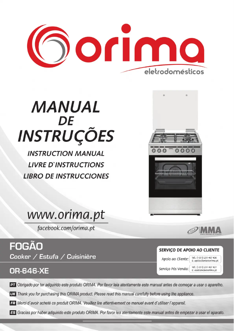 Imagen de la primera página del manual del dispositivo OR-646-XE