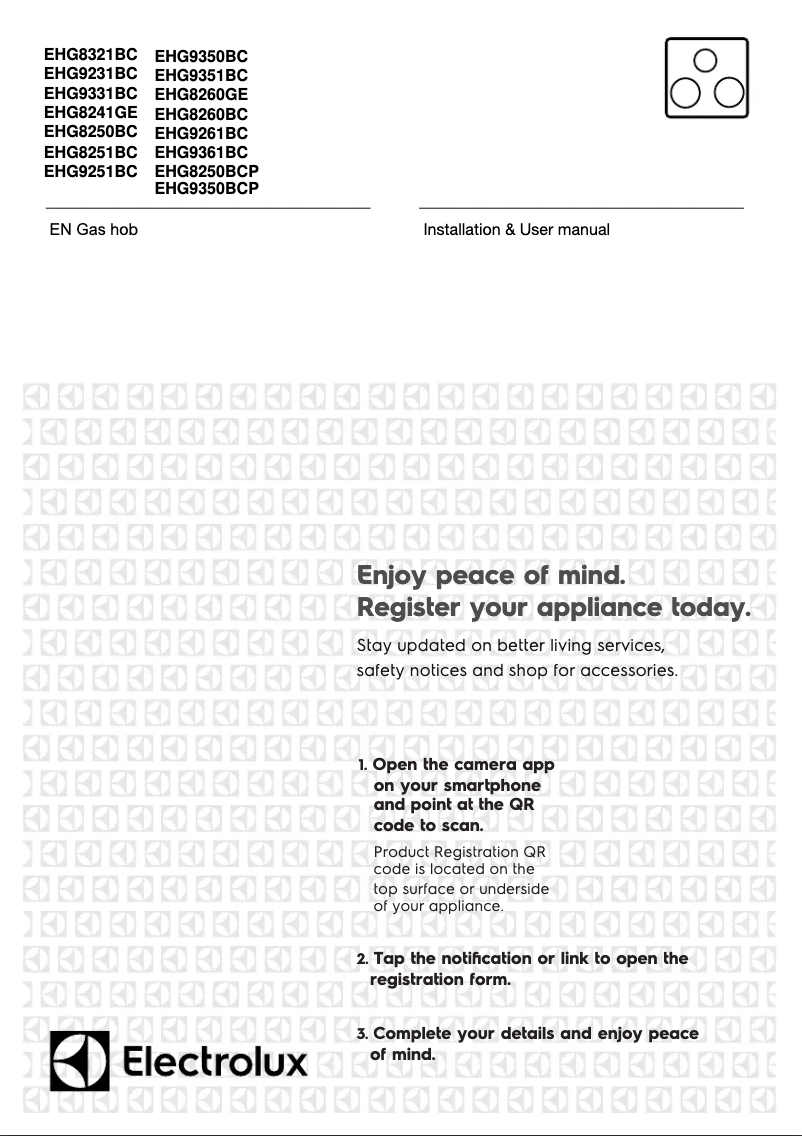 Imagen de la primera página del manual del dispositivo EHG8250BC