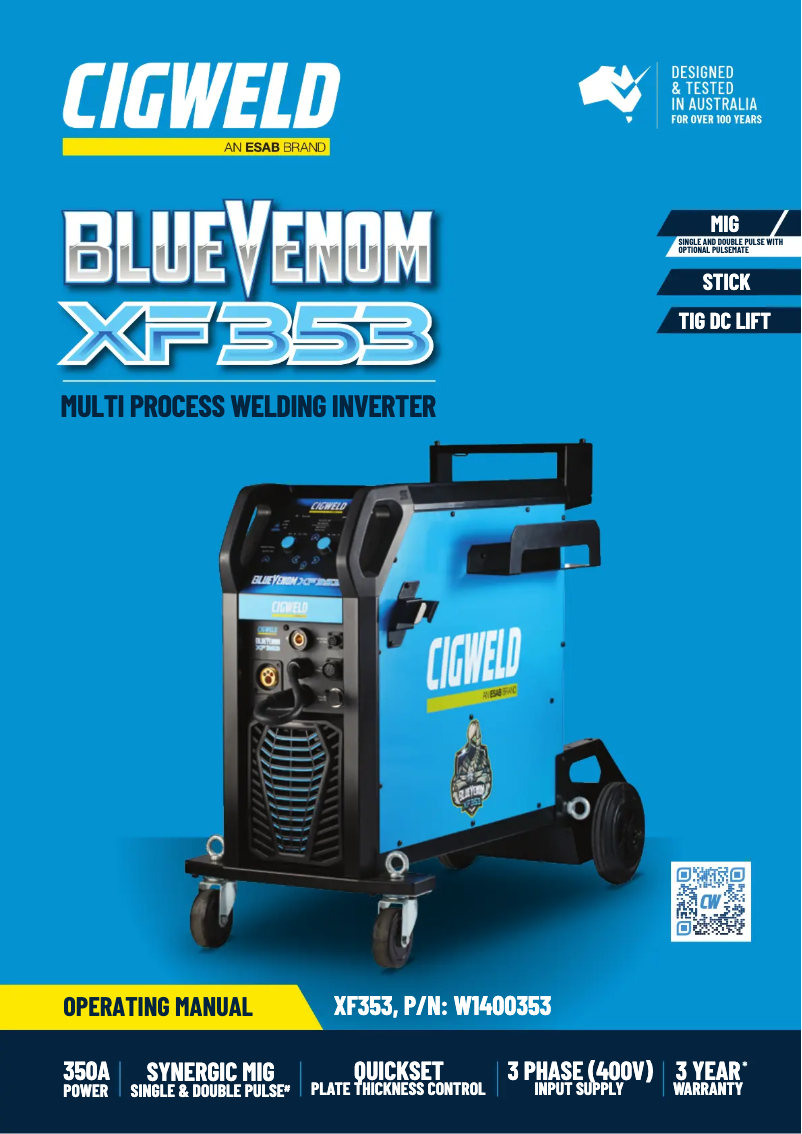 Imagen de la primera página del manual del dispositivo BlueVenom XF353