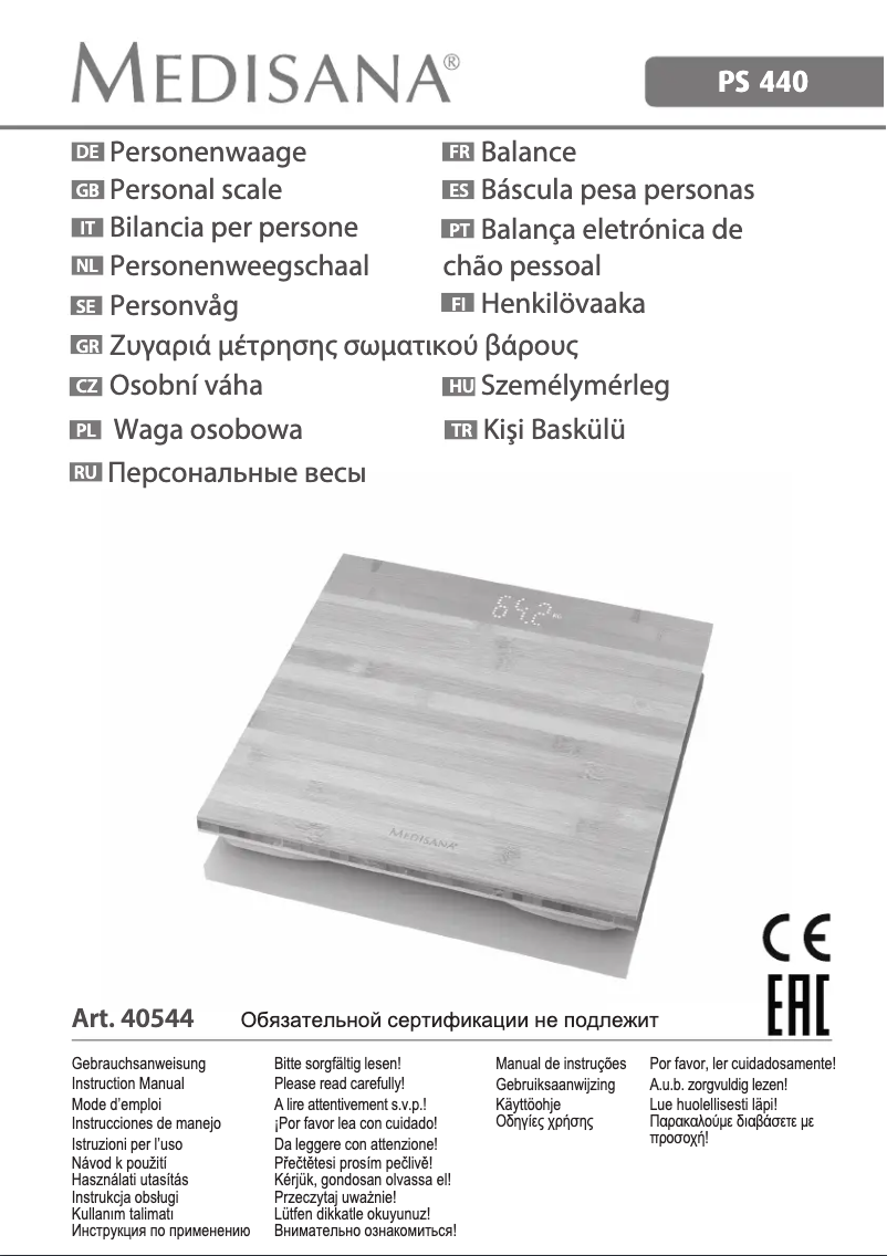 Imagen de la primera página del manual del dispositivo PS 440