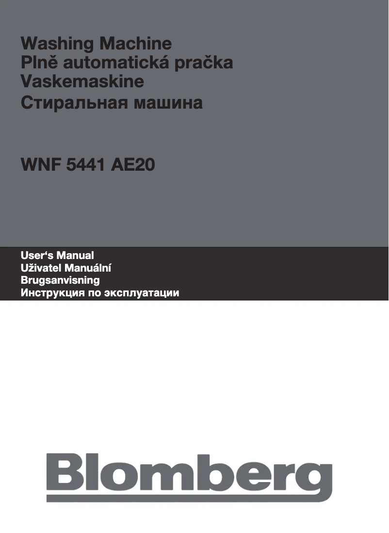 Página 1 del manual Manual de usuario Blomberg WNF 5441 AE20