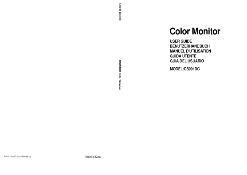 Imagen de la primera página del manual del dispositivo CS991DC