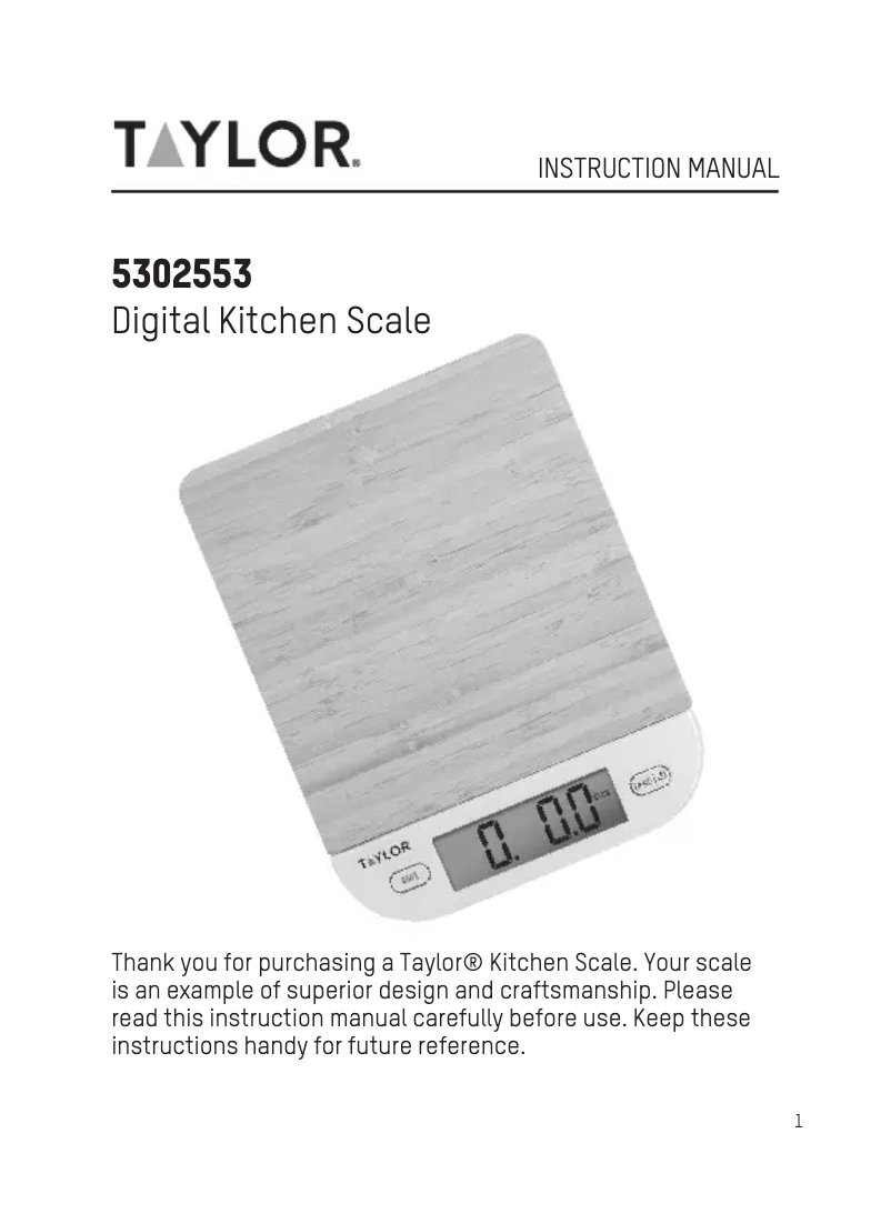 Página nº 1 - Manual de usuario Taylor 5302553