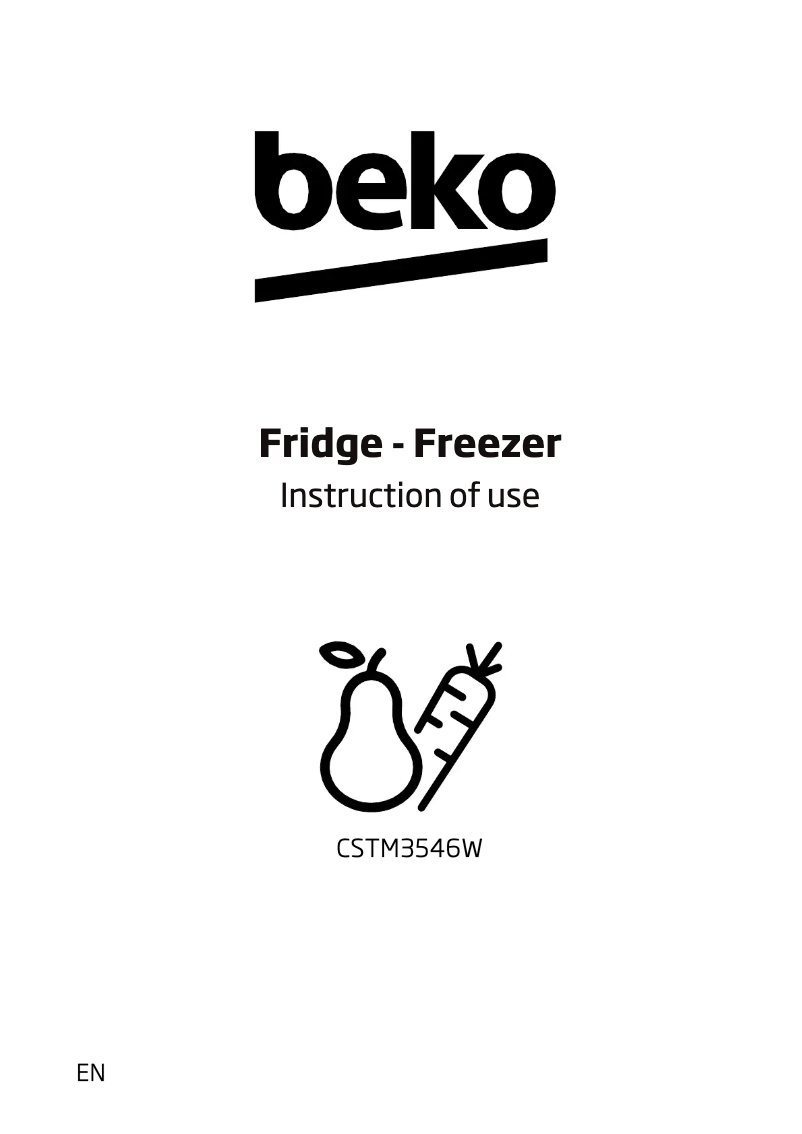 Página 1 del manual Manual de usuario Beko CSTM3546