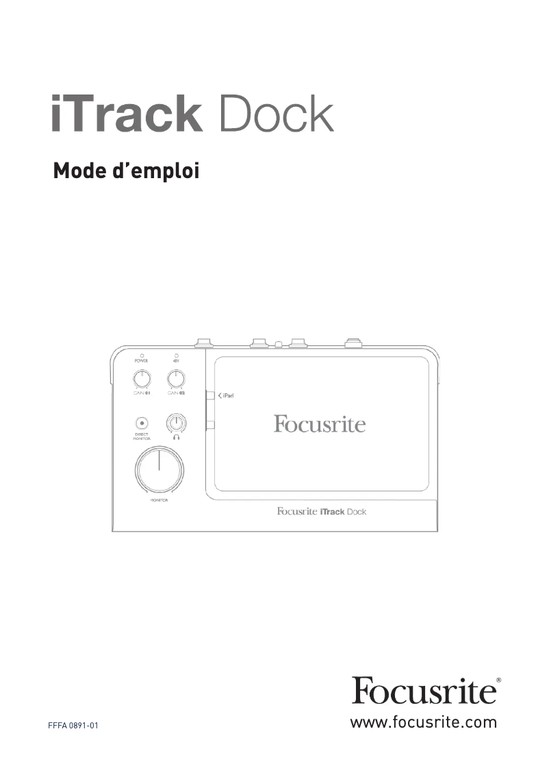 Imagen de la primera página del manual del dispositivo iTrack Dock