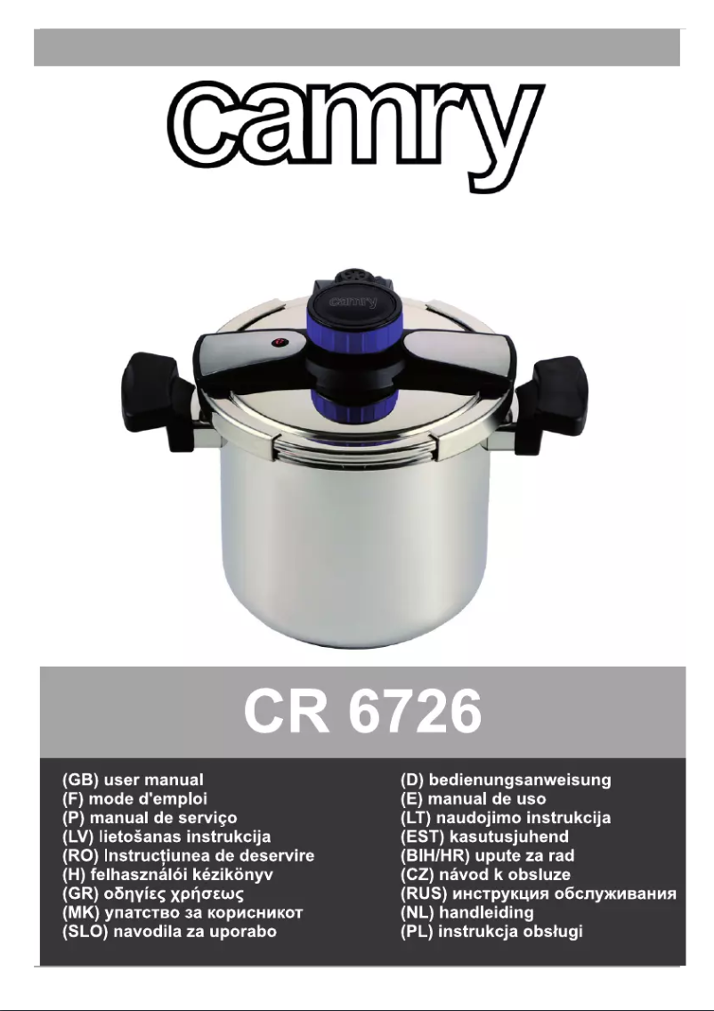 Imagen de la primera página del manual del dispositivo CR 6726