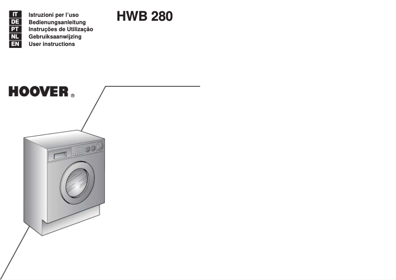 Página 1 del manual Manual de usuario Hoover HWB 280-30S