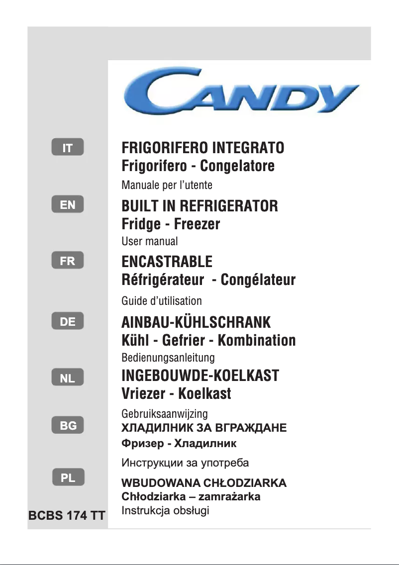 Imagen de la primera página del manual del dispositivo BCBS 174 TT