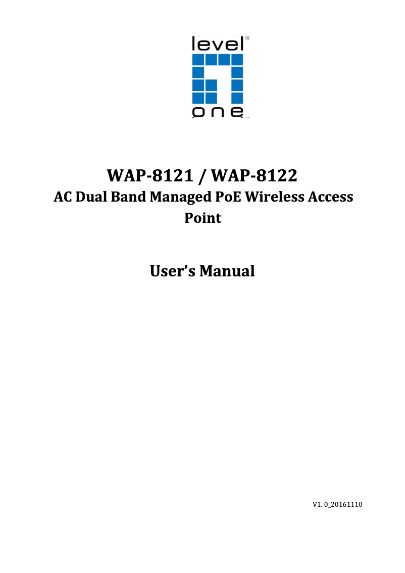 Imagen de la primera página del manual del dispositivo WAP-8122