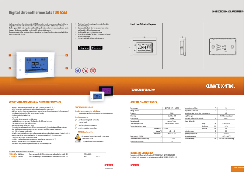 Página nº 1 - Ficha técnica Vemer Tuo GSM