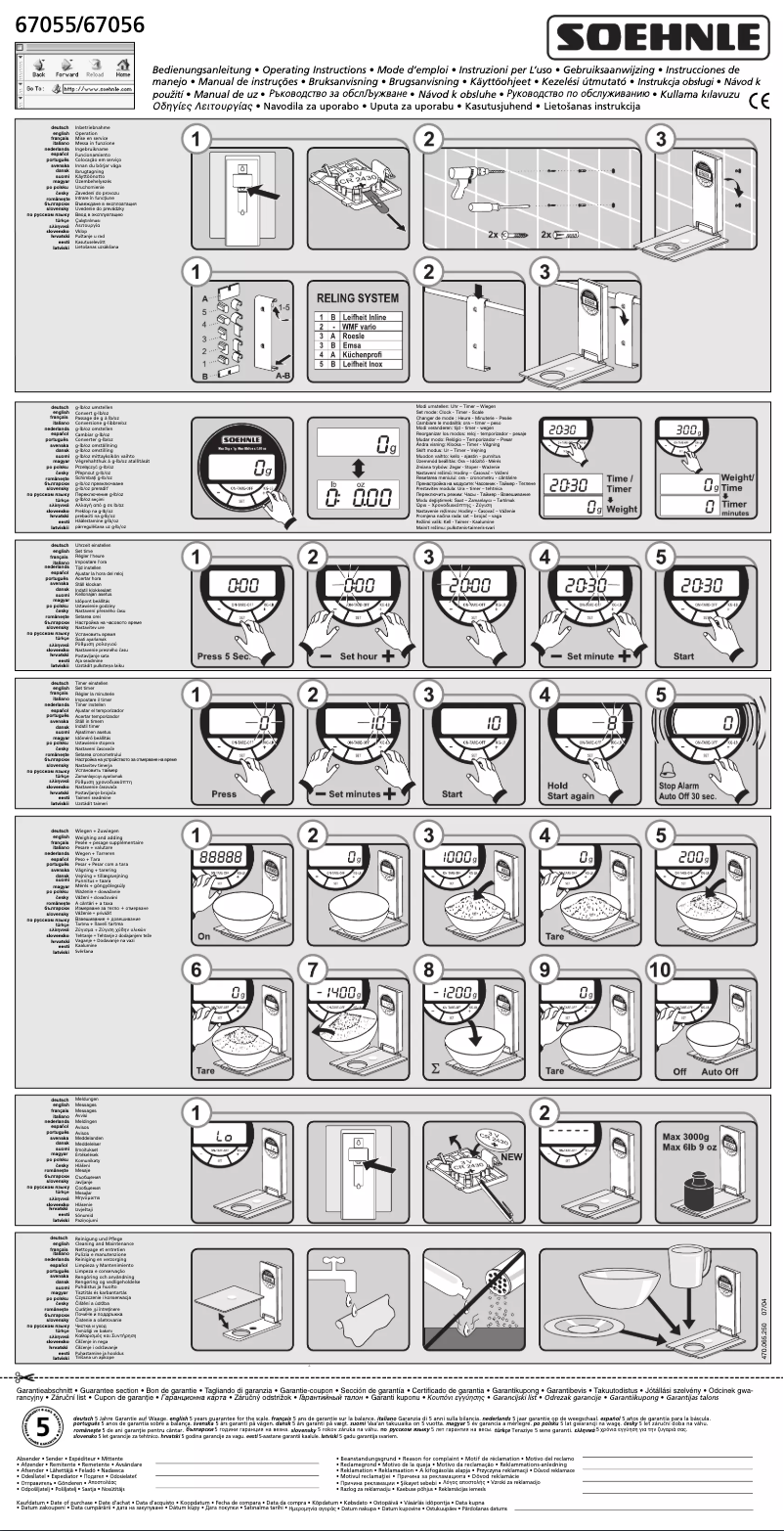 Imagen de la primera página del manual del dispositivo Bernina 67056