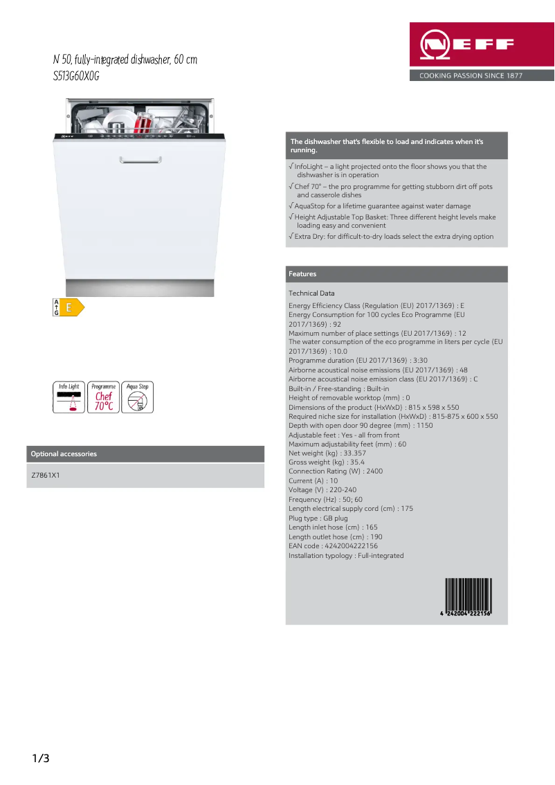 Imagen de la primera página del manual del dispositivo S513G60X0G