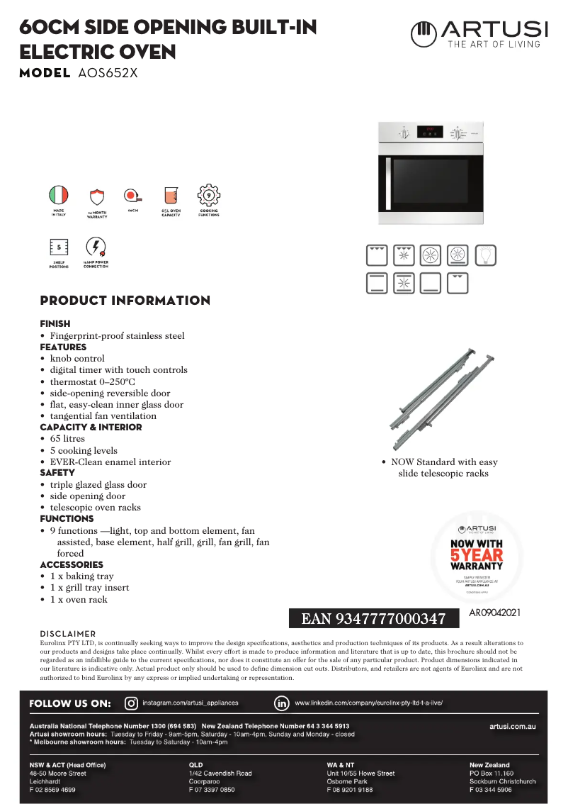 Imagen de la primera página del manual del dispositivo AOS652X